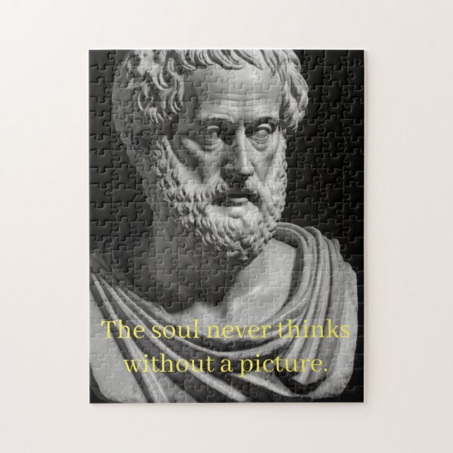 Quebra-cabeça The soul never thinks without a picture (Vertical)