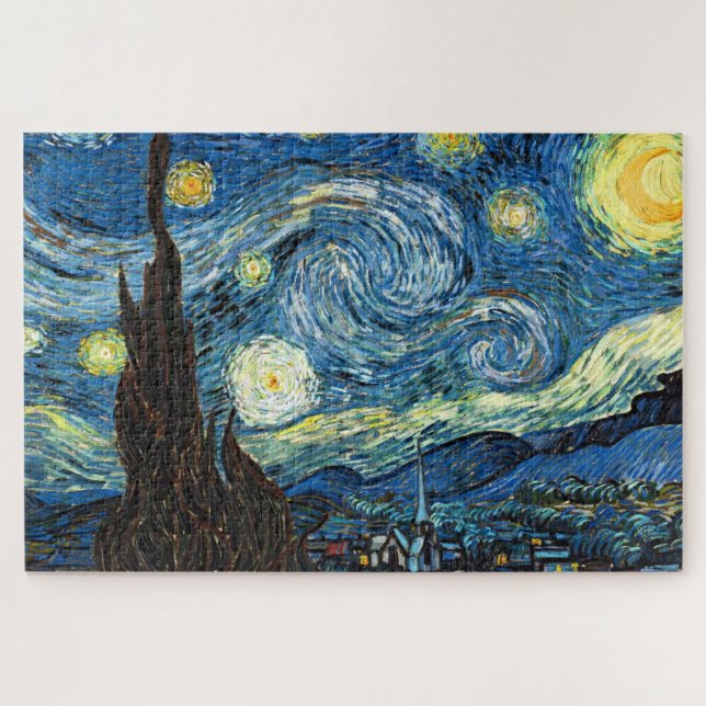 Quebra-cabeça The Starry Night by Vincent Van Gogh (Horizontal)