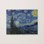 Quebra-cabeça The Starry Night - Van Gogh (1888)<br><div class="desc">Esta design apresenta a pintura de Vincent Van Gogh em 1888,  The Starry Night.  Mostra a visão que Van Gogh viu do seu quarto à noite.</div>