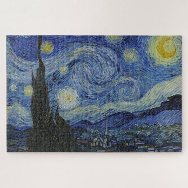 Quebra-cabeça The Starry Night (Vincent van Gogh) (Famosa Arte) (Horizontal)