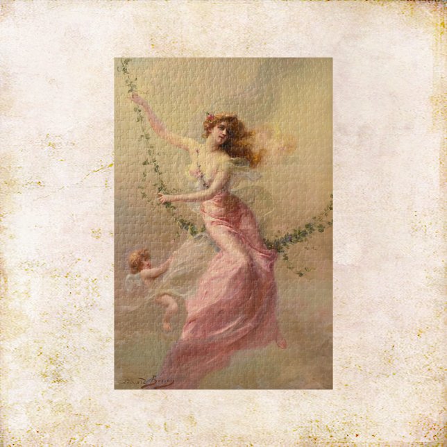 Quebra-cabeça "The Swing", por Edouard Bisson Pre-Raphaelite ("The Swing" by Edouard Bisson Pre-Raphaelite Jigsaw Puzzle)