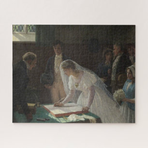 Quebra-cabeça The Wedding Register (por Edmund Blair Leighton)