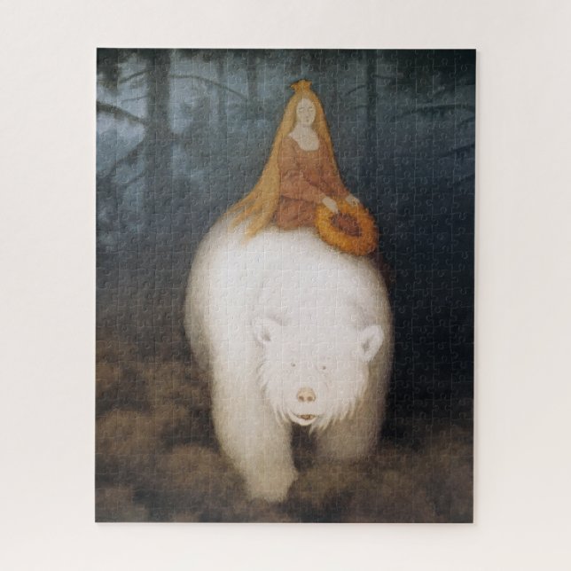 Quebra-cabeça "The White Bear" por Theodor Kittelsen (Vertical)