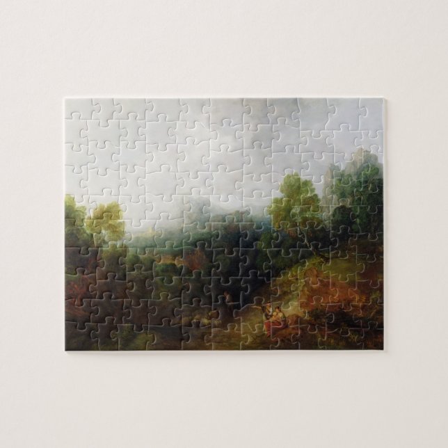 Quebra-cabeça Thomas Gainsborough | um vale da montanha com (Horizontal)