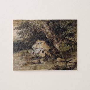 Quebra-cabeça Thomas Gainsborough uma paisagem montanhosa com