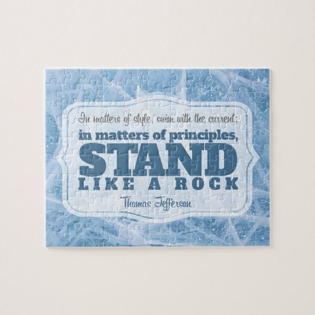 Quebra-cabeça Thomas Jefferson Inspirational Cote "Princípio" (Horizontal)