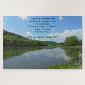 Quebra-cabeça Thoreau Walden Lake Quote