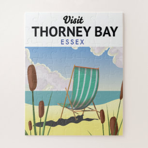 Quebra-cabeça Thorney Bay, poster de viagens da praia Essex
