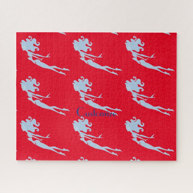 Quebra-cabeça Thunder_Cove do Swimmer da Sereia Azul (Horizontal)