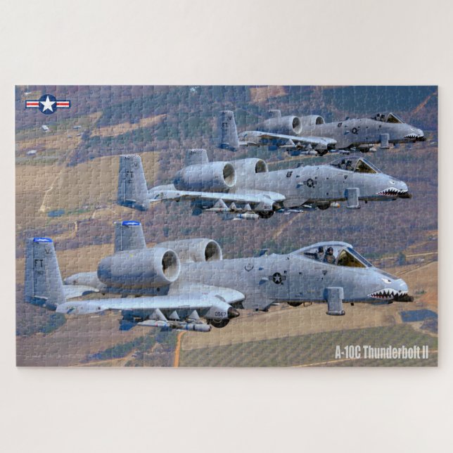 Quebra-cabeça THunderBOLT II A-10C (20x30 POLEGADAS) (Horizontal)