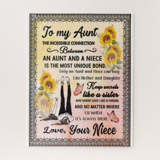 Quebra-cabeça Tia Gifts | Carta À Minha Tia Love Da Niece