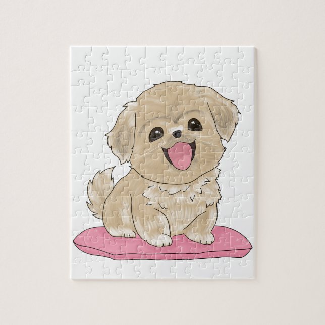 Quebra-cabeça Tibetan Spaniel auf Kissen  (Vertical)