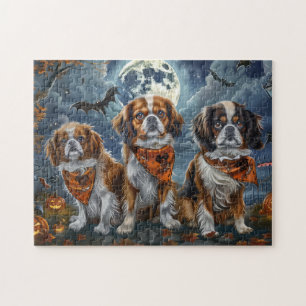 Quebra-cabeça Tibetan Spaniel Halloween Assustador 