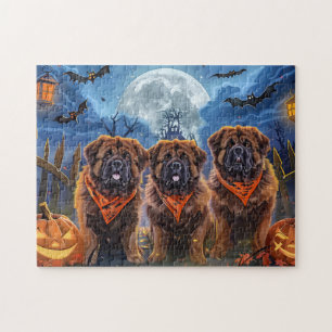 Quebra-cabeça Tibetano Mastiff Halloween Spooky