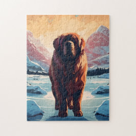 Quebra-cabeça Tibetano Mastiff nas montanhas de neve