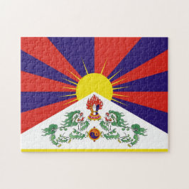 Quebra-cabeça Tibete e Leões de Neve, bandeira tibetana - Himala