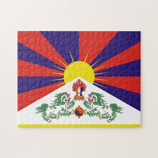 Quebra-cabeça Tibete e Leões de Neve, bandeira tibetana - Himala (Horizontal)