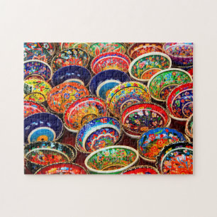 Quebra-cabeça Tigelas de Cerâmica Colorida Louças Decorativas