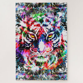 Quebra-cabeça Tiger | Desenho Colorido | Abstrato