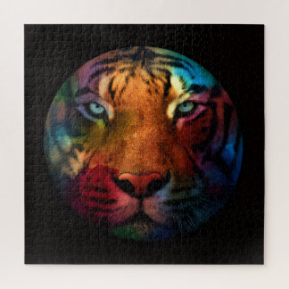 Quebra-cabeça Tigre Arco-íris