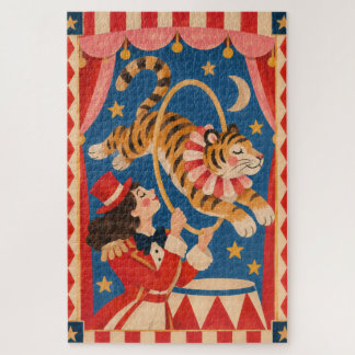 Quebra-cabeça Tigre de Circo Vintage e Funhaus de Domador