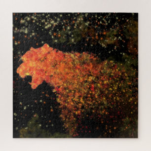 Quebra-cabeça Tigre de Espaço - Coleção de Arte de Desenho Mi