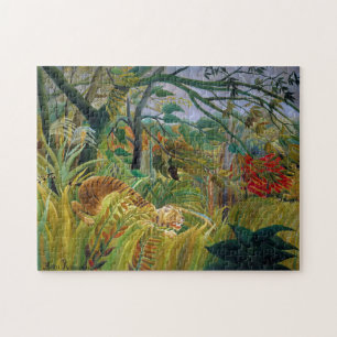 Quebra-cabeça Tigre em uma tempestade tropical, Rousseau