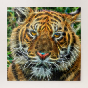 Quebra-cabeça Tigre Fire Cat