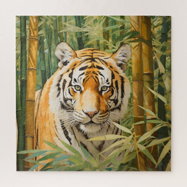 Quebra-cabeça Tigre na Floresta (Vertical)