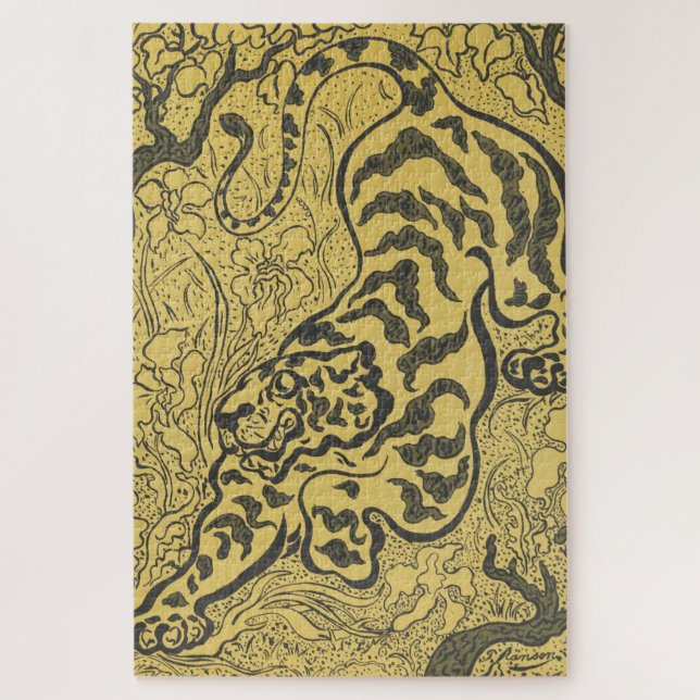 Quebra-cabeça Tigre na selva (animal selvagem) (por Paul Ranson) (Vertical)