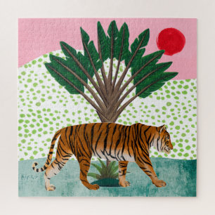 Quebra-cabeça Tigre no Sunset