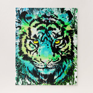 Quebra-cabeça Tigre - Quebra-cabeça de olhos col