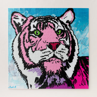 Quebra-cabeça Tigre Rosa