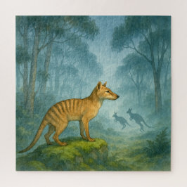 Quebra-cabeça Tigre Tasmaniano (Thylacina) na Floresta Mistura