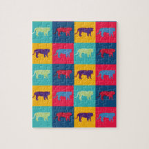 Tigres de pop Art