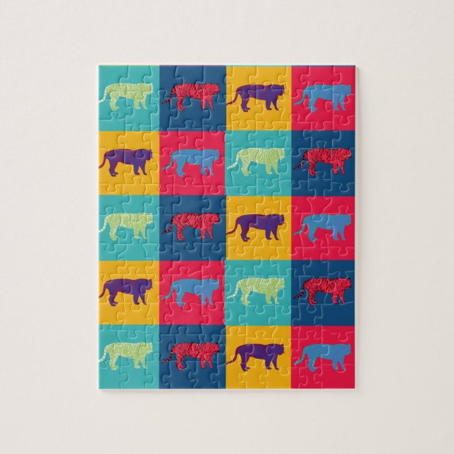 Quebra-cabeça Tigres de pop Art (Vertical)