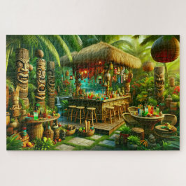 Quebra-cabeça Tiki Oasis Enchanted Tropical Backyard Escape