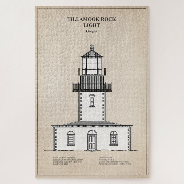 Quebra-cabeça Tillamook Rock Lighthouse - Oregon - SBD (Vertical)
