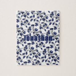 Quebra-cabeça time de futebol branco azul cores moças nome dos m