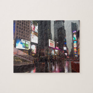 Quebra-cabeça Times Square Nova Iorque NYC Neon assina foto
