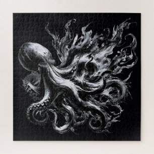 Quebra-cabeça Tinta Abstrata Fluido Polvo Kraken