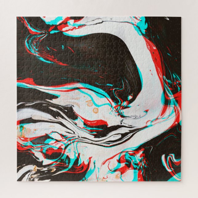 Quebra-cabeça Tinta Marmoreada: Textura Falsa. (Vertical)