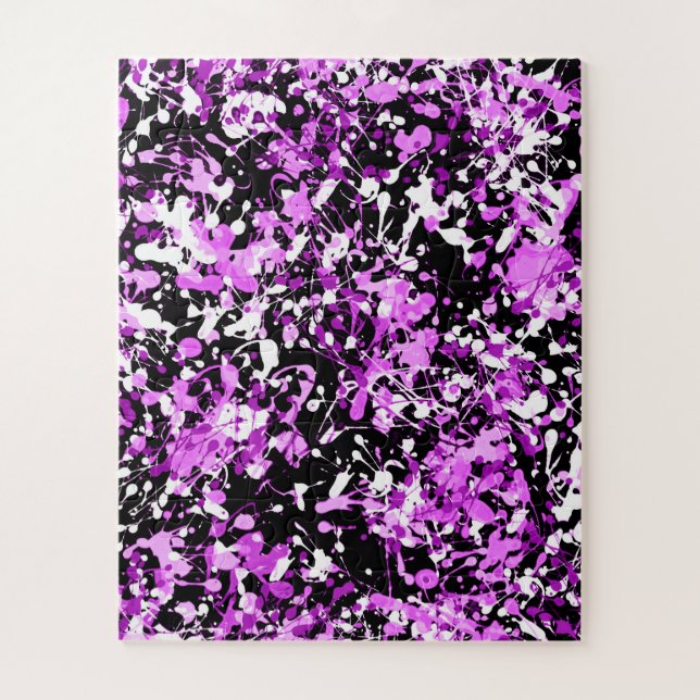 Quebra-cabeça Tinta Splatter na Orquídea (Vertical)