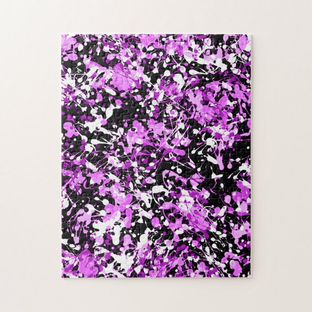 Quebra-cabeça Tinta Splatter na Orquídea (Vertical)