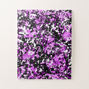 Quebra-cabeça Tinta Splatter na Orquídea