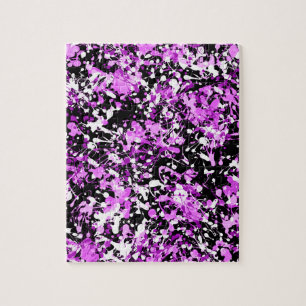Quebra-cabeça Tinta Splatter na Orquídea