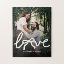 Tipografia Casal Amor Moderno Foto Personalizada