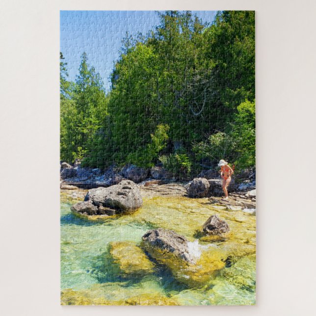 Quebra-cabeça Tirando uma Dip - Esta é a Ilha do Pote Flor, Cana (Vertical)