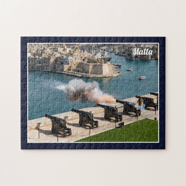 Quebra-cabeça Tiro de Canhão da Bateria de Saudação de Valletta  (Horizontal)
