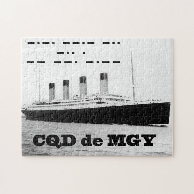 Quebra-cabeça Titanic CQD de MGY Sinal de socorro sem fio (Horizontal)